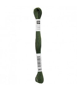 Fil à broder mouliné Uni - Rico Design 203 Vert