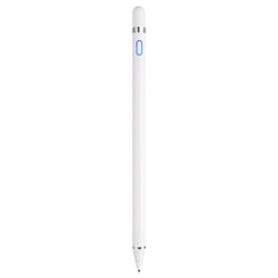 Avizar Stylet pour Smartphone / Tablette / PC à écran tactile Pointe fine Aluminium Blanc