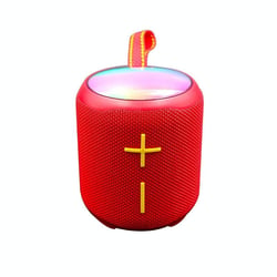 Enceinte Bluetooth Extérieure Portable Couleurs Vives Son Puissant Et LED Animées Rouge YONIS