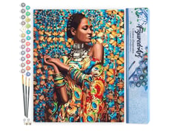 Peinture par Numéro Figured'Art - Femme en Habits traditionnels - Kit de Loisir Créatif DIY Numéro d'Art Complet - 40x50cm sans châssis en bois
