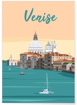 Affiche ville Venise 2 | A3 : 29,7x42cm