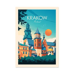 Affiche 50x70 cm - Krakow Poland - Studio Inception