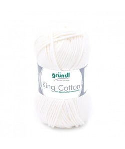 Pelote de Coton à tricoter KING COTTON - Grundl 02 Ecru