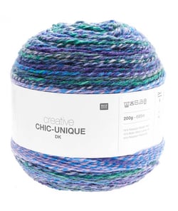 Pelote de laine à tricoter Creative Chic Unique DK - 200GR - Rico Design 007 Aqua multicolore