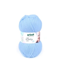 Fil layette à tricoter BABY UNI - Grundl - certifiée Oeko-Tex 03 Bleu