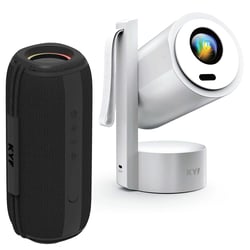 Vidéoprojecteur Android 13 Full HD Rechargeable + Enceinte Bluetooth 60W Étanche RVB