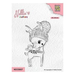 Tampon transparent scrapbooking Nellie's choice GIRAFE DE NOEL 027