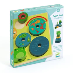 Puzz  and  Stack Rainbow puzzle d encastrement - Djeco