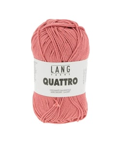 Fil à tricoter 100% coton QUATTRO - Lang Yarns 309 Rose