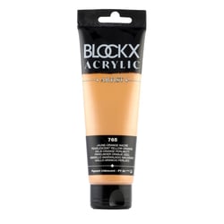 Peinture acrylique - Jaune orange nacré - 765 - BLOCKX Artist - Qualité beaux-arts - Tube 120ml