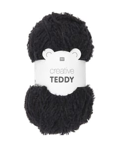 Fil à tricoter Creative Teddy 100 gr - Rico Design 07 Noir