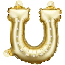 3 Ballons Aluminium Fer à Cheval Doré   29 cm