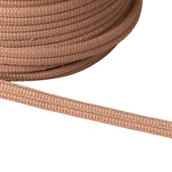 Double cordon 9mm beige foncé au mètre