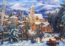 Puzzle 2000 pièces - Chuck Pinson - Sledding To Town - Grafika
