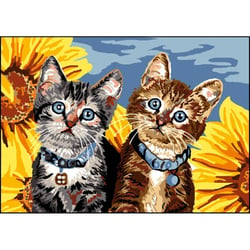 Princesse - Canevas antique Frères tournesols 32x50cm