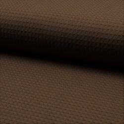 Tissu Nid d'abeille Marron chocolat