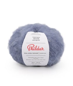 Pelote de mohair à tricoter PHIL LOVELY MOHAIR - Phildar Denim Bleu