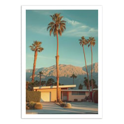 Affiche 30x40 cm - Famous palm springs - Philippe Hugonnard