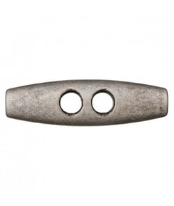 Boutons Tonneaux polyester métallisé 2 trous 25mm - Prym Argent Anitique gris