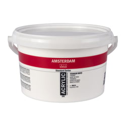 Peinture acrylique 2500 ml - Amsterdam Standard Series - Blanc de titane 105 - Excellente résistance à la lumière - Opaque.