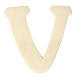 Lettres en bois, 4 cm, V