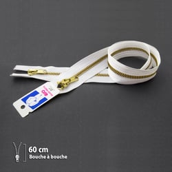 Fermeture éclair Z17 - bouche à bouche 6mm - 60 cm