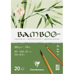 Bloc - Aquarelle - A5 - 14,8x21cm - 20 feuilles - Clairefontaine - Bamboo