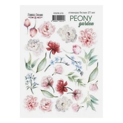 Planche de stickers couleur embelissement Fabrika Decoru PEONY GARDEN 215