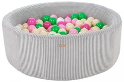 Piscine à balles 300 balles 90 cm vert, rose, rose clair, cappuccino - Velinda