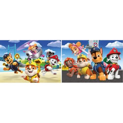 Puzzles pat patrouille : chase, ruben, marcus et compagnie 2 x 60 pièces - supercolor - clementoni - 21623
