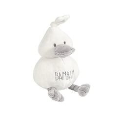 Peluche hochet canard gris - Bambam