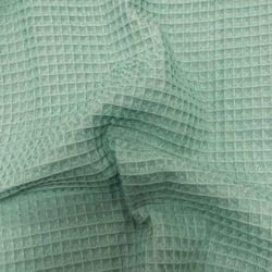 Tissu Nid d'abeille uni Vert amande