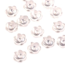 Bouton 2 trous fleur 13mm blanc