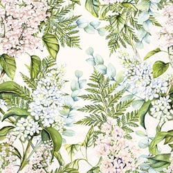 Lot de 4 serviettes en papier découpage collage 33 cm FLEUR LILAS FEUILLAGE F 4003