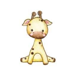 Ecusson  petits animaux girafe 3,2cm x 5,3cm