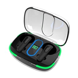Ecouteurs Bluetooth Blancs Affichage Digital Son Haute Qualité Etanche IP4 Noir YONIS