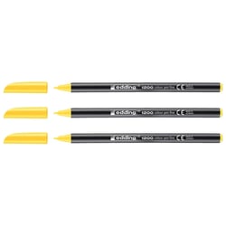 Lot de 3 feutres de coloriage pointe fine - EDDING - Jaune - 1 mm