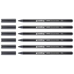 Lot de 6 feutres de coloriage pointe moyenne 2 mm - EDDING - Gris Foncé - 1300