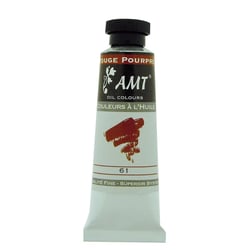 Peinture à l'huile fine en tube rouge pourpre 45ml - Amt
