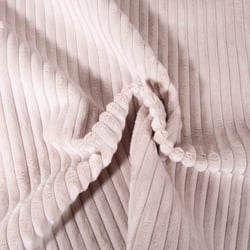 Tissu Doudou côtelé d'ameublement 10 mm uni Beige
