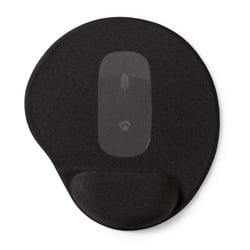 Nedis Tapis de Souris Surface Lisse et Antidérapante 215 mm Noir