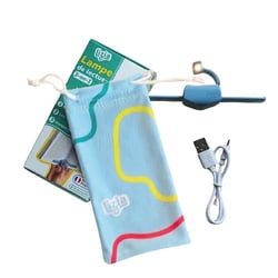 Pack essentiel : Lampe bleue + câble + pochette microfibre - Lizia