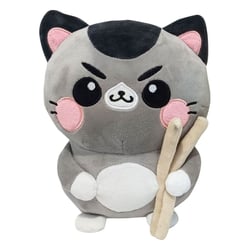 Funny Cat - Peluche Chat avec baguettes 25 cm