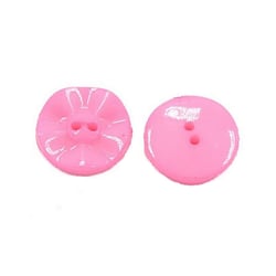 20 Boutons Acrylique Rose rond 15 mm 2 trous - creation couture diy