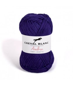 Coton et bambou à tricoter AMBRE - Cheval Blanc 061 Violet