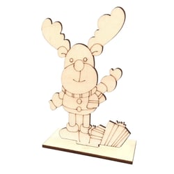 Renne à assembler en bois 11 x 15 x 0,4 cm