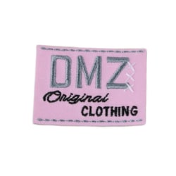 Lot de 3 écussons thermocollants DMZ rose  5cm x3,5cm