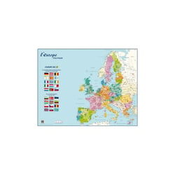 Carte Murale Pelliculée Europe Politique 66 X 84,5 Cm