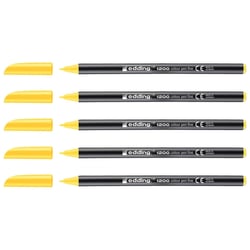Lot de 5 feutres de coloriage pointe fine 1 mm - EDDING - 1200 - Jaune