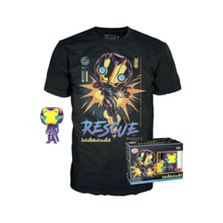 Marvel Blacklight - Set POP! & Tee figurine et T-Shirt Rescue - Taille S